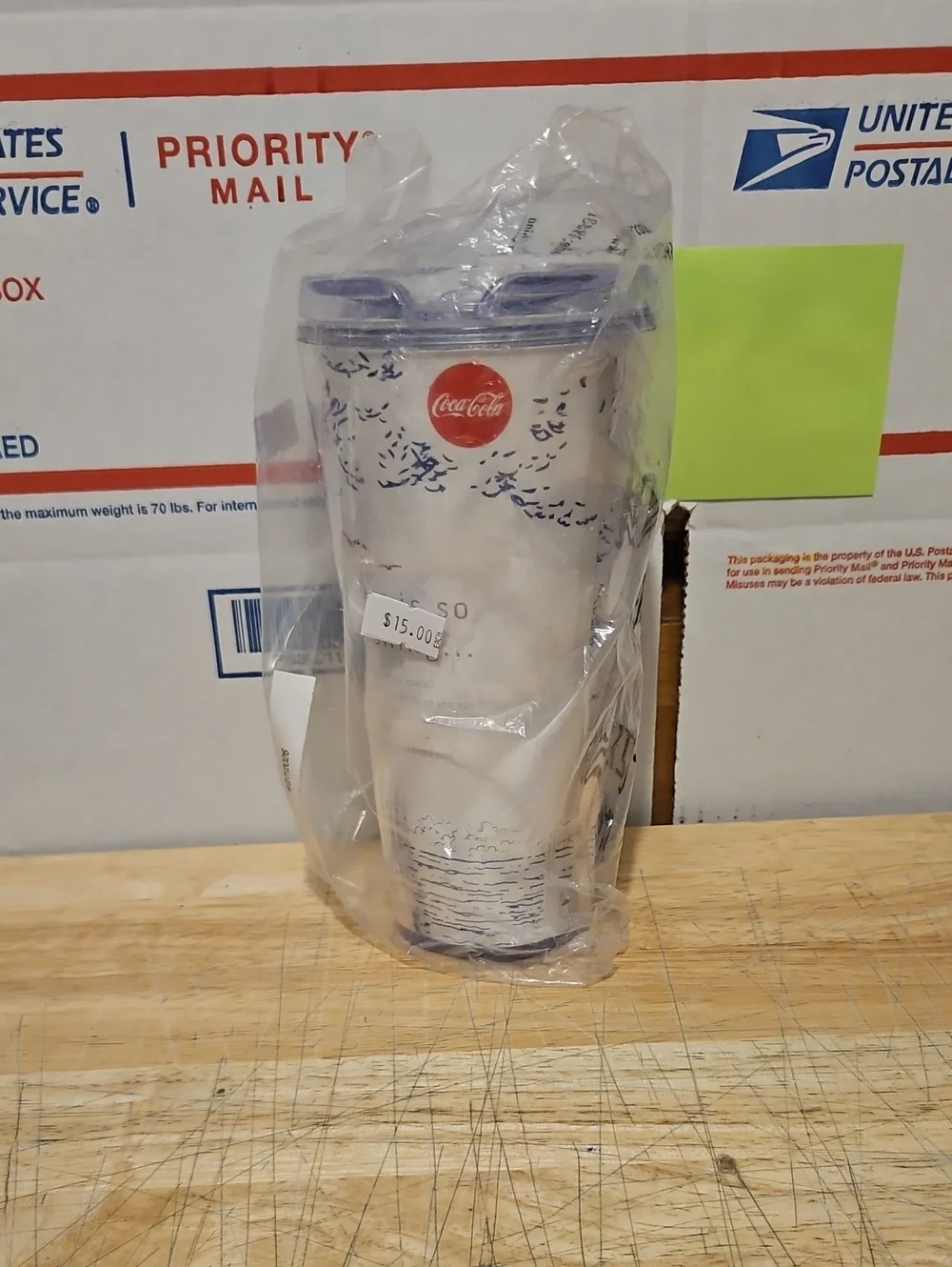 Princess CRUISE LINE Coca Cola Palm Tree Ocean Clouds TUMBLER Mug REUSABLE Cup